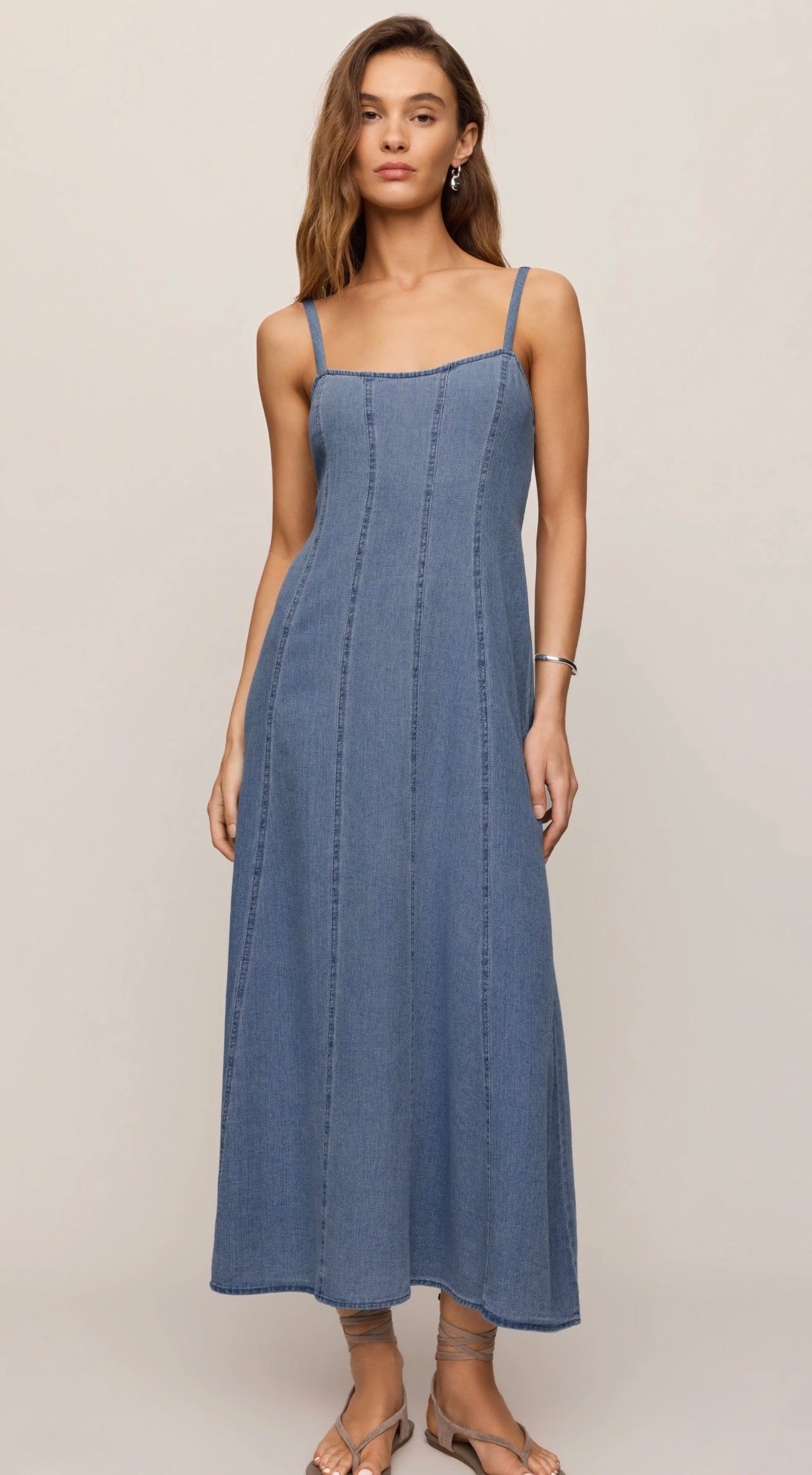 LEONORA INDIGO MIDI DRESS - Classic Indigo-Casual Dresses- Hometown Style HTS, women's in store and online boutique located in Ingersoll, Ontario