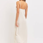Feminine Linen Blend Midi Dress-dress- Hometown Style HTS, women's in store and online boutique located in Ingersoll, Ontario