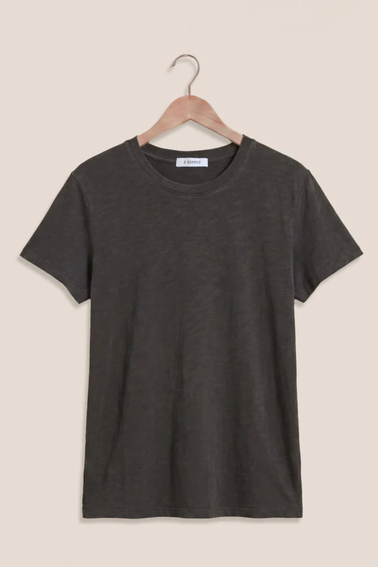 FOUNDATION SLUB TEE - Black Sand-Casual Tops- Hometown Style HTS, women's in store and online boutique located in Ingersoll, Ontario