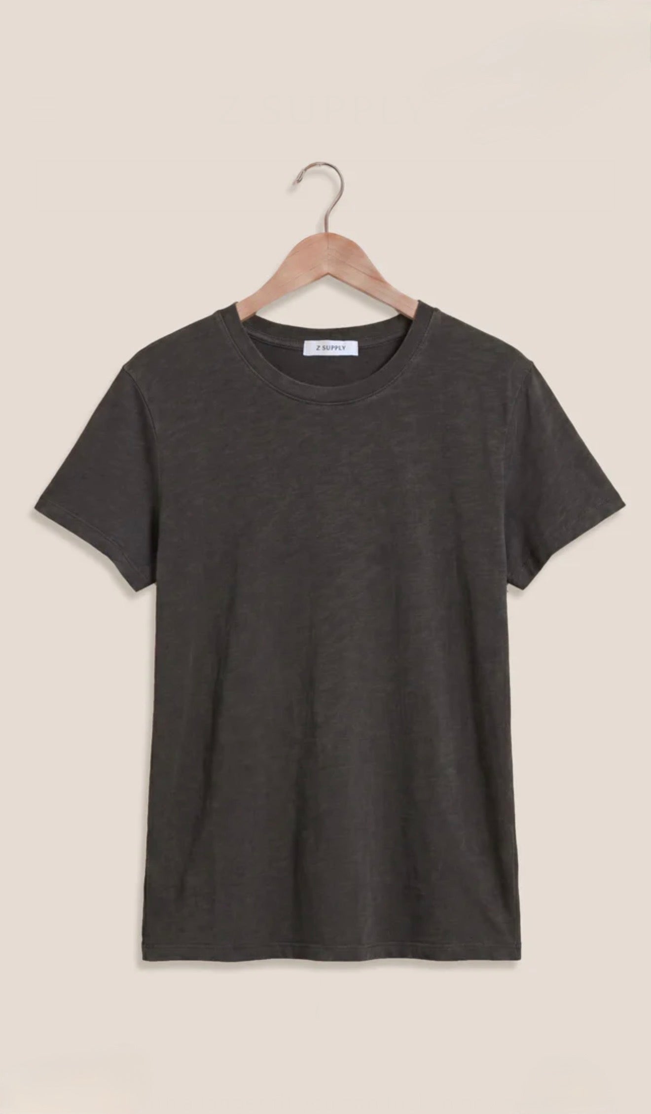 FOUNDATION SLUB TEE - Black Sand-Casual Tops- Hometown Style HTS, women's in store and online boutique located in Ingersoll, Ontario