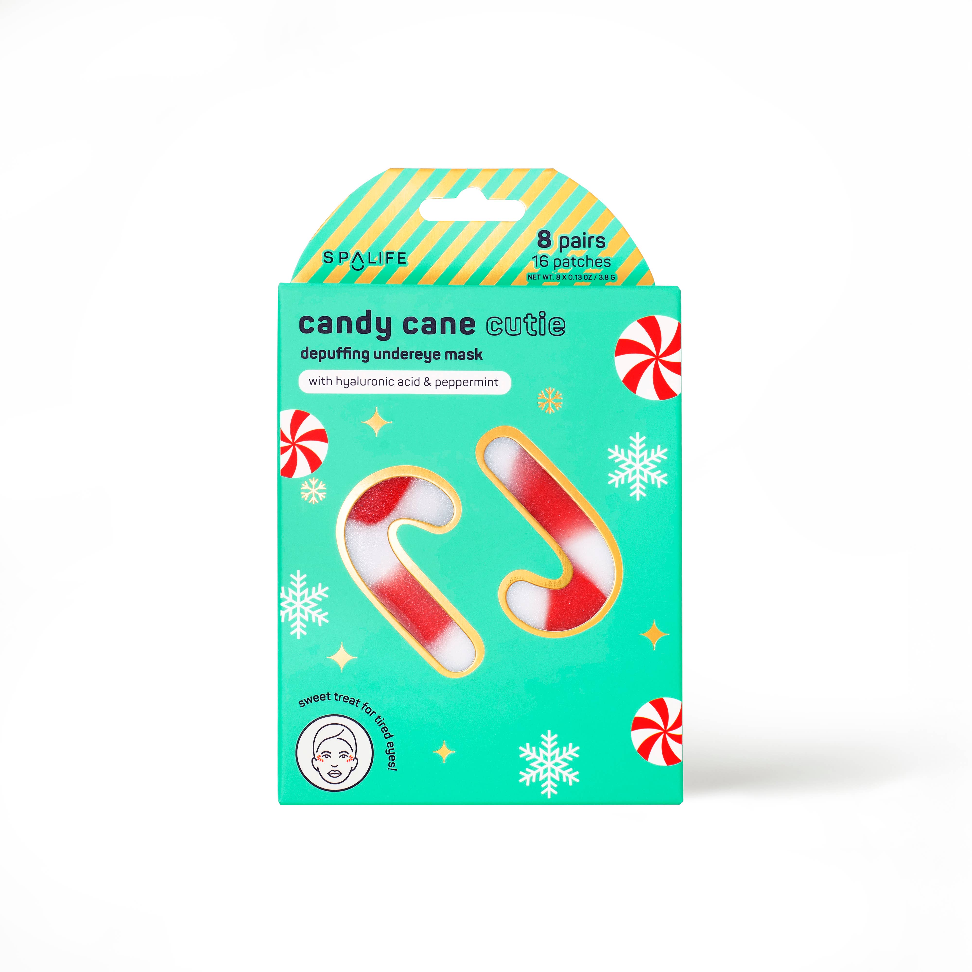 Christmas Holiday Candy Cane Cutie Depuffing Undereye Masks-gift- Hometown Style HTS, women's in store and online boutique located in Ingersoll, Ontario