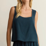 CHARLI TOP - Navy-Casual Tops- Hometown Style HTS, women's in store and online boutique located in Ingersoll, Ontario