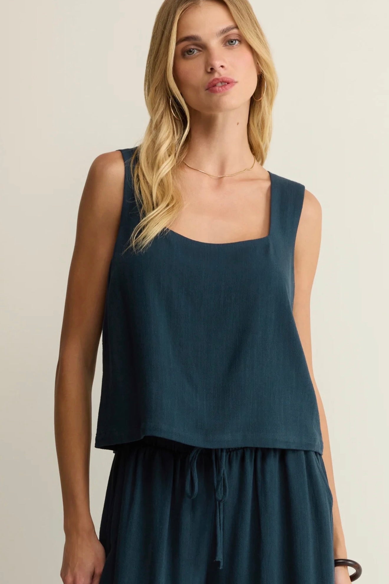 CHARLI TOP - Navy-Casual Tops- Hometown Style HTS, women's in store and online boutique located in Ingersoll, Ontario