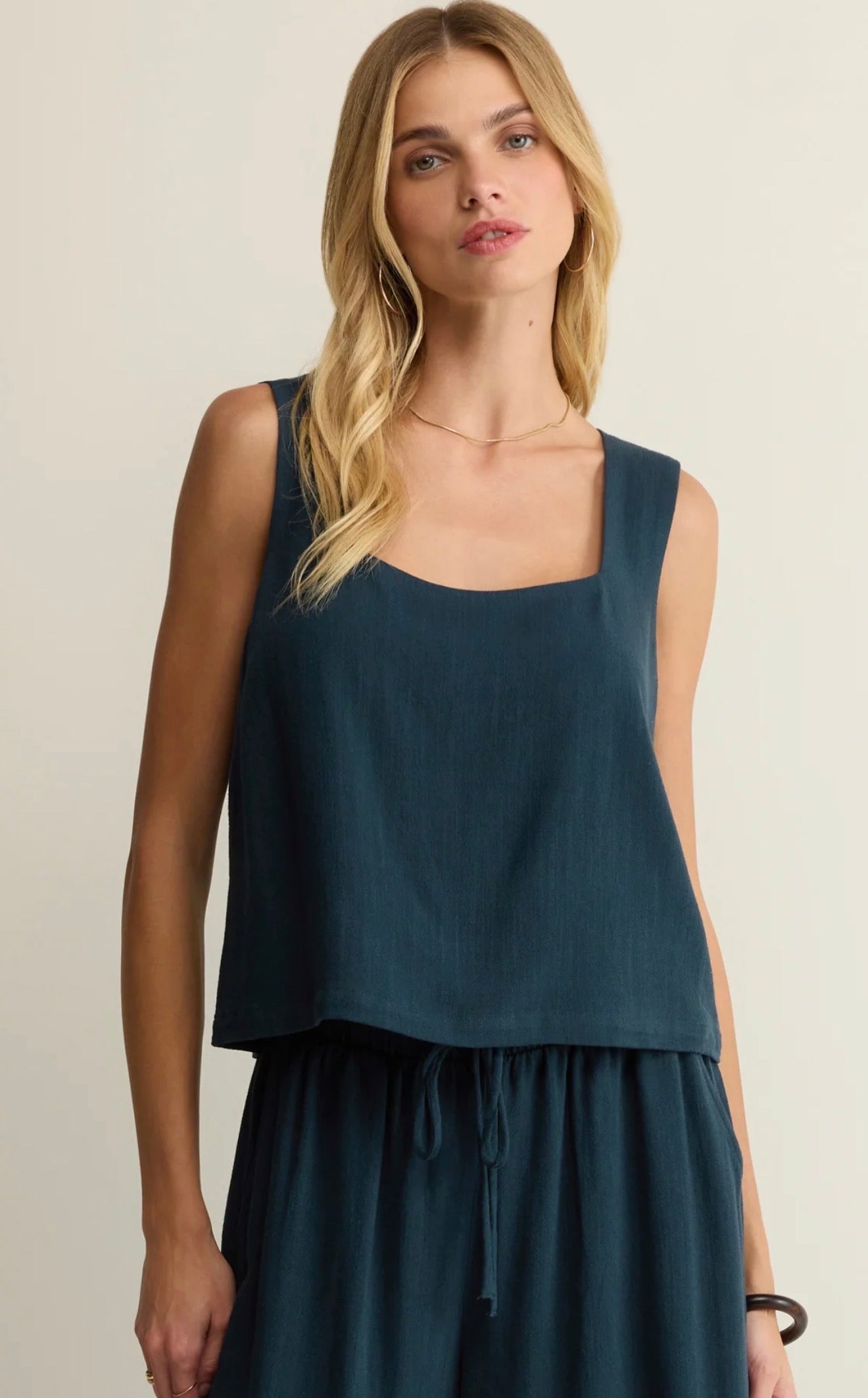 CHARLI TOP - Navy-Casual Tops- Hometown Style HTS, women's in store and online boutique located in Ingersoll, Ontario