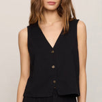 NOELLE JERSEY TOP - Black-Casual Tops- Hometown Style HTS, women's in store and online boutique located in Ingersoll, Ontario