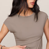 SOFT TRACE SECOND SKIN TOP - Wild Mushroom-Casual Tops- Hometown Style HTS, women's in store and online boutique located in Ingersoll, Ontario