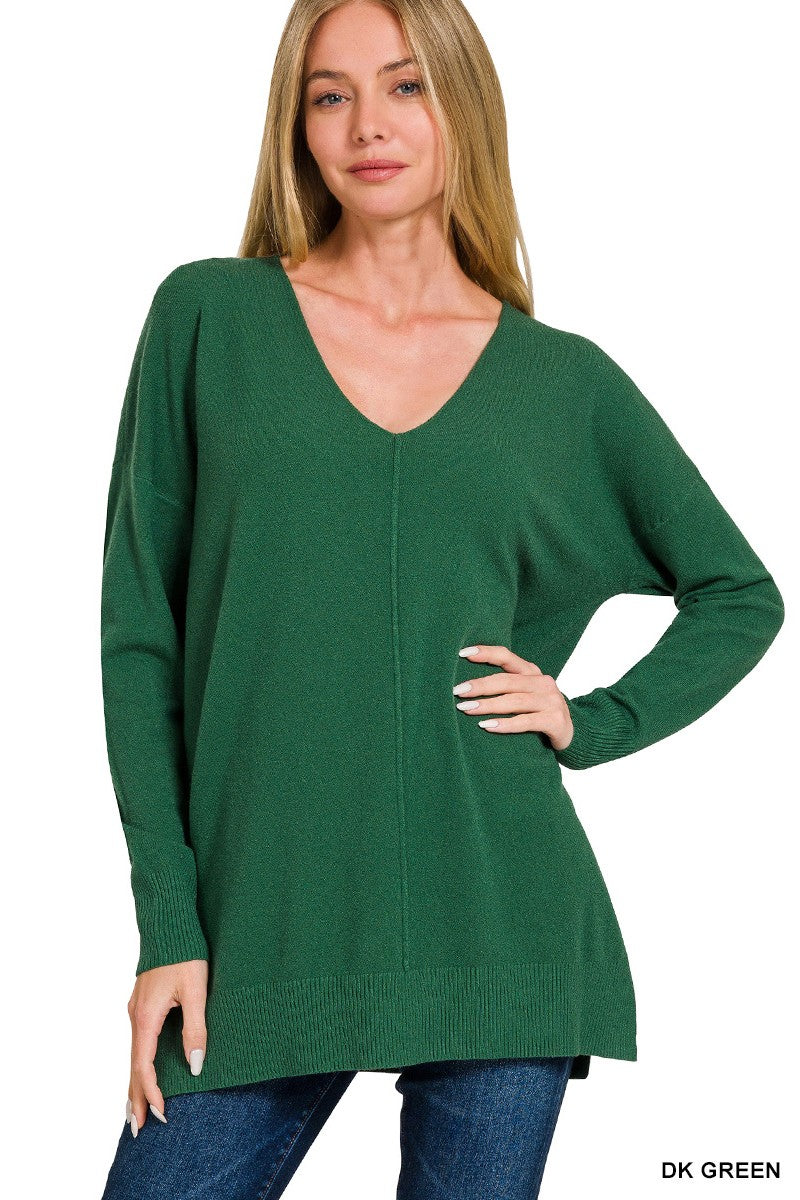 Essential Winter Sweater - Dark Green-sweater- Hometown Style HTS, women's in store and online boutique located in Ingersoll, Ontario