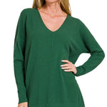 Essential Winter Sweater - Dark Green-sweater- Hometown Style HTS, women's in store and online boutique located in Ingersoll, Ontario