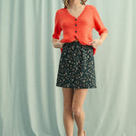Floral Mini Skirt - Green-Skirt- Hometown Style HTS, women's in store and online boutique located in Ingersoll, Ontario