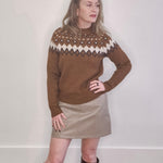Haverford Sweater - Brown-Sweaters and Cardigans- Hometown Style HTS, women's in store and online boutique located in Ingersoll, Ontario