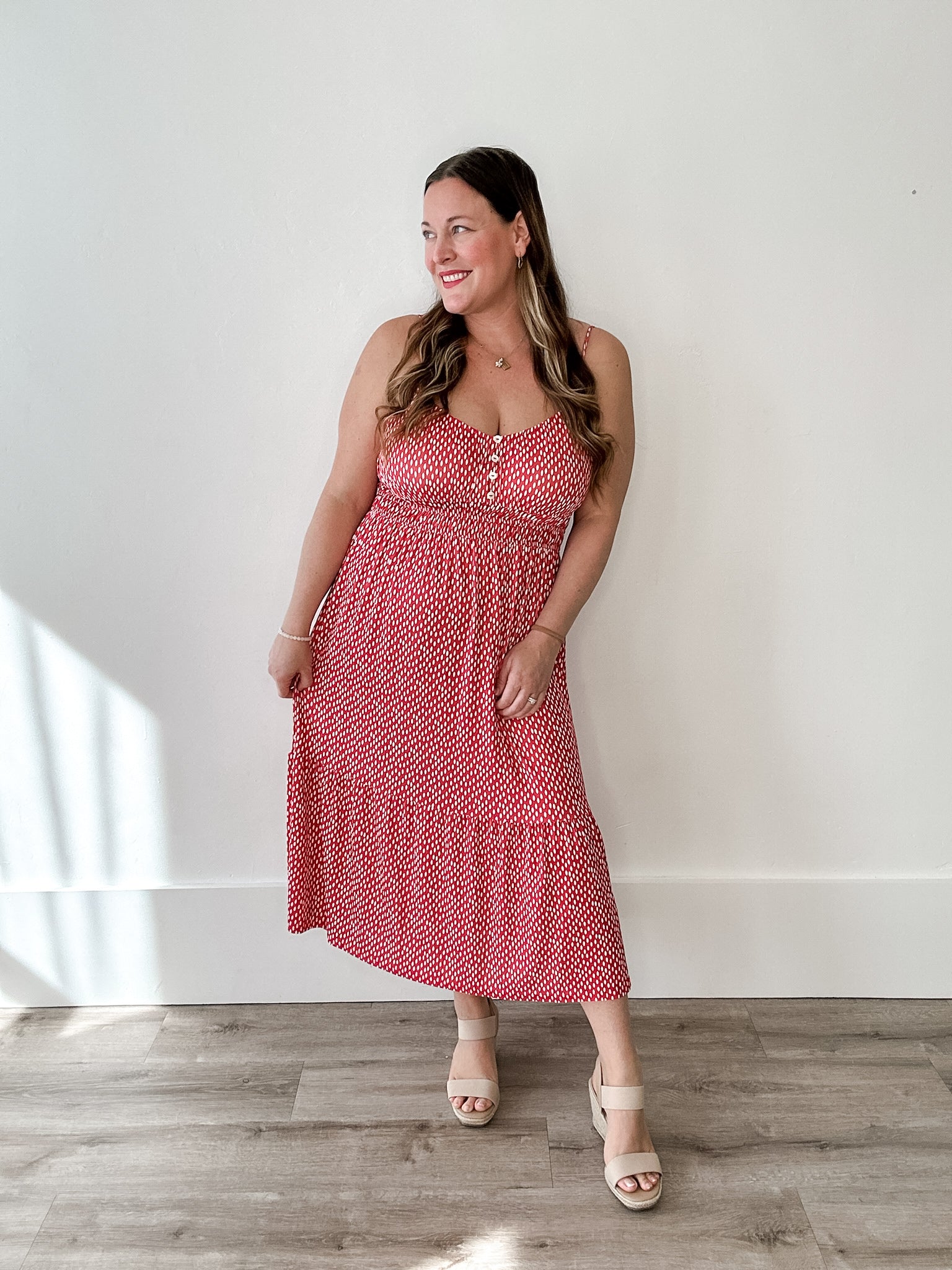Milan - Red-Casual Dresses- Hometown Style HTS, women's in store and online boutique located in Ingersoll, Ontario