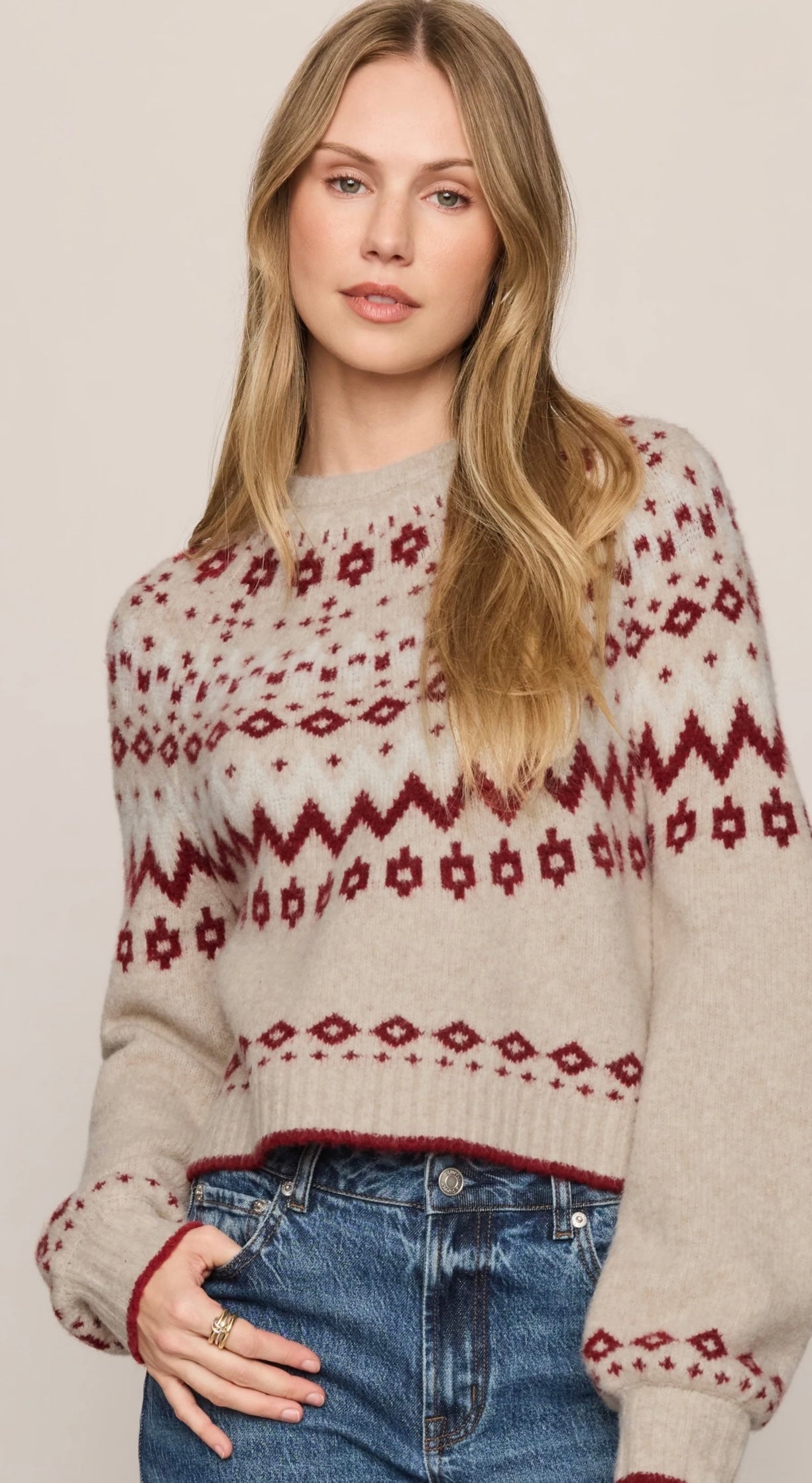 STRING THE LIGHTS SWEATER- Oatmeal Heather-Sweaters and Cardigans- Hometown Style HTS, women's in store and online boutique located in Ingersoll, Ontario