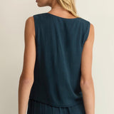 CHARLI TOP - Navy-Casual Tops- Hometown Style HTS, women's in store and online boutique located in Ingersoll, Ontario