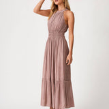 Halter Maxi Dress - Rose Water-dresses- Hometown Style HTS, women's in store and online boutique located in Ingersoll, Ontario