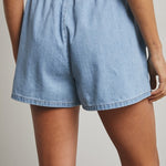 Denim Drawstring Shorts-Shorts- Hometown Style HTS, women's in store and online boutique located in Ingersoll, Ontario