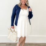 ARIEL MINI DRESS - White-Casual Dresses- Hometown Style HTS, women's in store and online boutique located in Ingersoll, Ontario