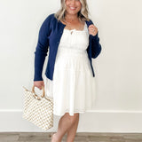ARIEL MINI DRESS - White-Casual Dresses- Hometown Style HTS, women's in store and online boutique located in Ingersoll, Ontario