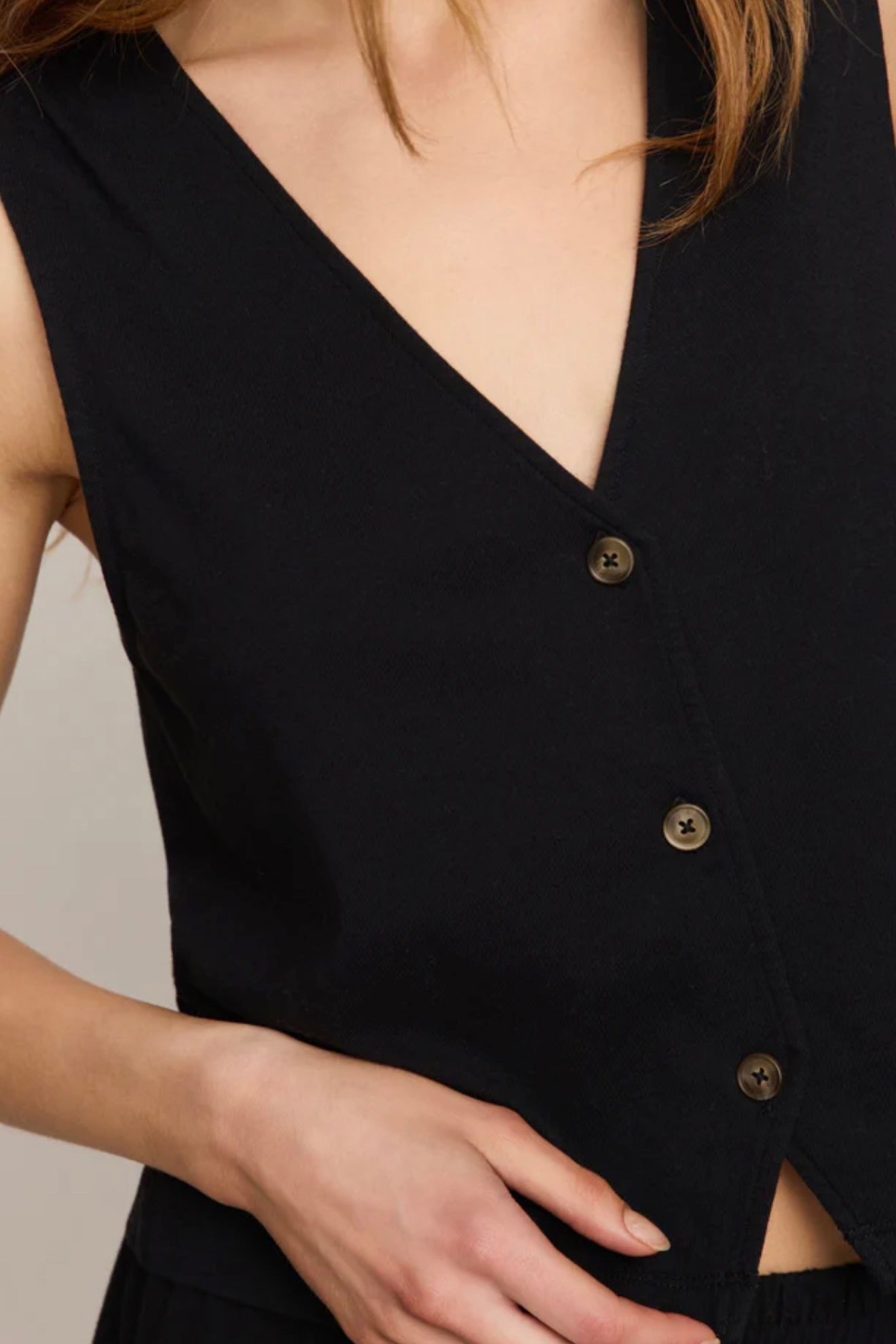 NOELLE JERSEY TOP - Black-Casual Tops- Hometown Style HTS, women's in store and online boutique located in Ingersoll, Ontario