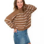 Relaxed Crop Sweater - Camel-sweater- Hometown Style HTS, women's in store and online boutique located in Ingersoll, Ontario