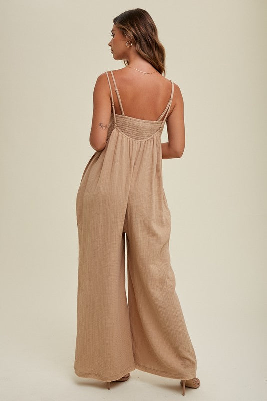 Two piece Jumpsuit Set - Taupe-set- Hometown Style HTS, women's in store and online boutique located in Ingersoll, Ontario