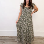 Ruffle Sleeve Tiered Maxi Dress-Special Occasion Dresses- Hometown Style HTS, women's in store and online boutique located in Ingersoll, Ontario