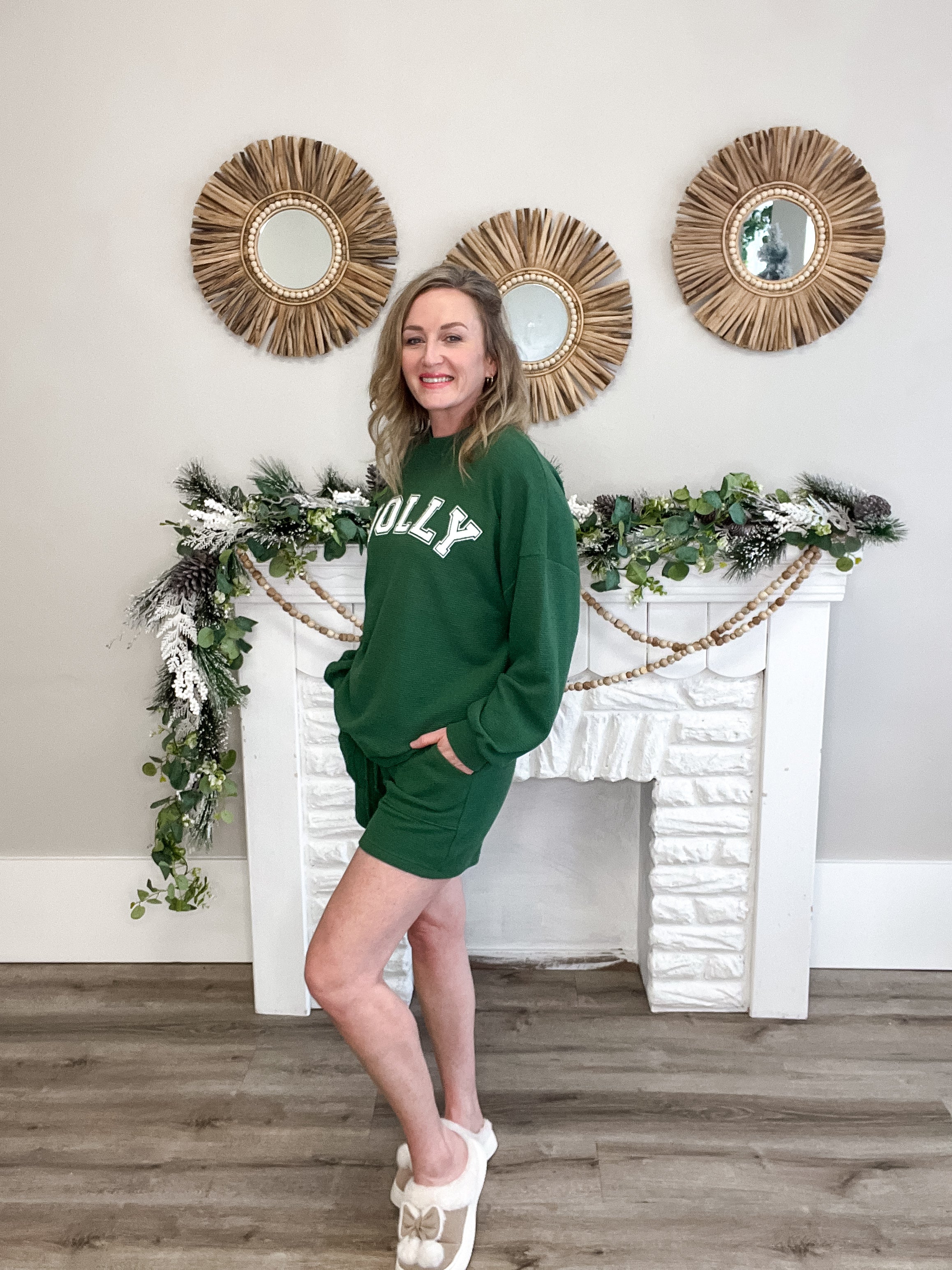 Jolly Lounge Set - Green-set- Hometown Style HTS, women's in store and online boutique located in Ingersoll, Ontario