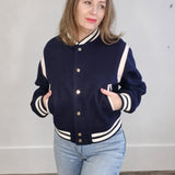 Power Play Varsity Jacket-Coat & Jackets- Hometown Style HTS, women's in store and online boutique located in Ingersoll, Ontario