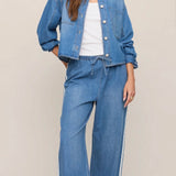 THE SIDELINES DENIM TRACKER - Dreamstate-Bottoms- Hometown Style HTS, women's in store and online boutique located in Ingersoll, Ontario