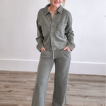 Hunter Knit Pant - Hunter Green-bottoms- Hometown Style HTS, women's in store and online boutique located in Ingersoll, Ontario