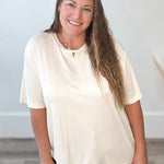 The Camilla Top - Off White-Casual Tops- Hometown Style HTS, women's in store and online boutique located in Ingersoll, Ontario