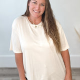 The Camilla Top - Off White-Casual Tops- Hometown Style HTS, women's in store and online boutique located in Ingersoll, Ontario