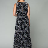 Floral Open Back Maxi Dress - Black-dress- Hometown Style HTS, women's in store and online boutique located in Ingersoll, Ontario