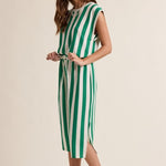 Striped Knit Midi Dress-Casual Dresses- Hometown Style HTS, women's in store and online boutique located in Ingersoll, Ontario