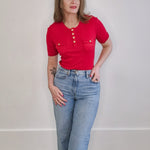 Beverly Ribbed Tee-Casual Tops- Hometown Style HTS, women's in store and online boutique located in Ingersoll, Ontario