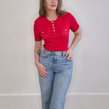Beverly Ribbed Tee-Casual Tops- Hometown Style HTS, women's in store and online boutique located in Ingersoll, Ontario