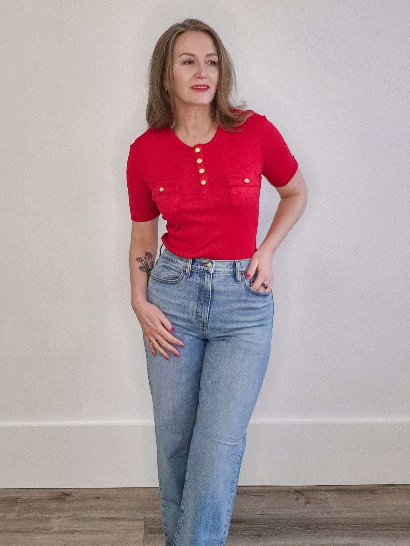 Beverly Ribbed Tee-Casual Tops- Hometown Style HTS, women's in store and online boutique located in Ingersoll, Ontario
