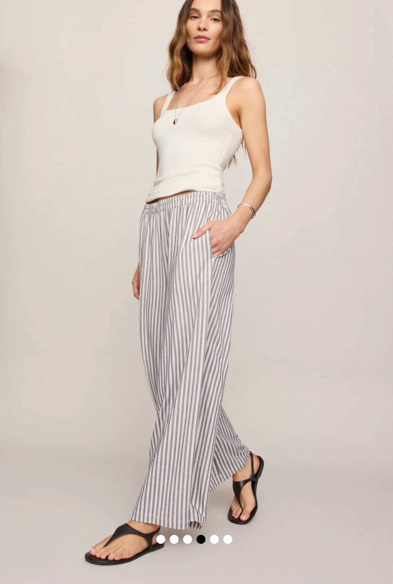 SCOUT KNIT STRIPED PANT - Eclipse-Bottoms- Hometown Style HTS, women's in store and online boutique located in Ingersoll, Ontario