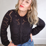 Rosalyn Sweater Cardigan - Black-Sweaters and Cardigans- Hometown Style HTS, women's in store and online boutique located in Ingersoll, Ontario