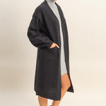 Longline Knit Open Cardigan - Black-Sweaters and Cardigans- Hometown Style HTS, women's in store and online boutique located in Ingersoll, Ontario