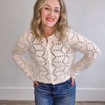 Rosalyn Sweater Cardigan - Crystal-Sweaters and Cardigans- Hometown Style HTS, women's in store and online boutique located in Ingersoll, Ontario