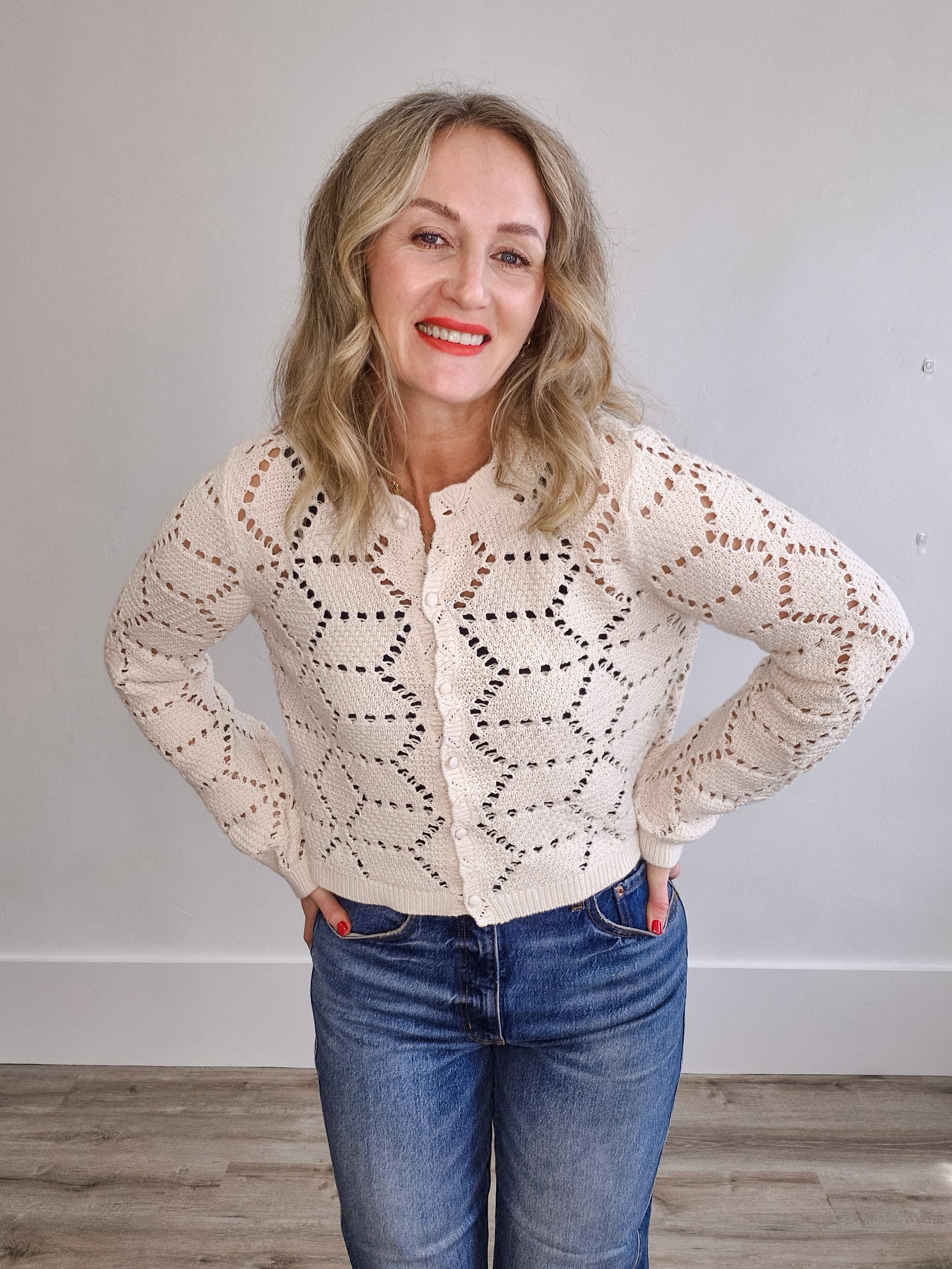 Rosalyn Sweater Cardigan - Crystal-Sweaters and Cardigans- Hometown Style HTS, women's in store and online boutique located in Ingersoll, Ontario