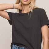 FOUNDATION SLUB TEE - Black Sand-Casual Tops- Hometown Style HTS, women's in store and online boutique located in Ingersoll, Ontario
