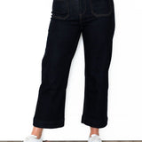 Cropped Straight Leg Pants - Dark Denim-denim- Hometown Style HTS, women's in store and online boutique located in Ingersoll, Ontario