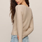 LANDA SWEATER TOP - Cream-Casual Tops- Hometown Style HTS, women's in store and online boutique located in Ingersoll, Ontario