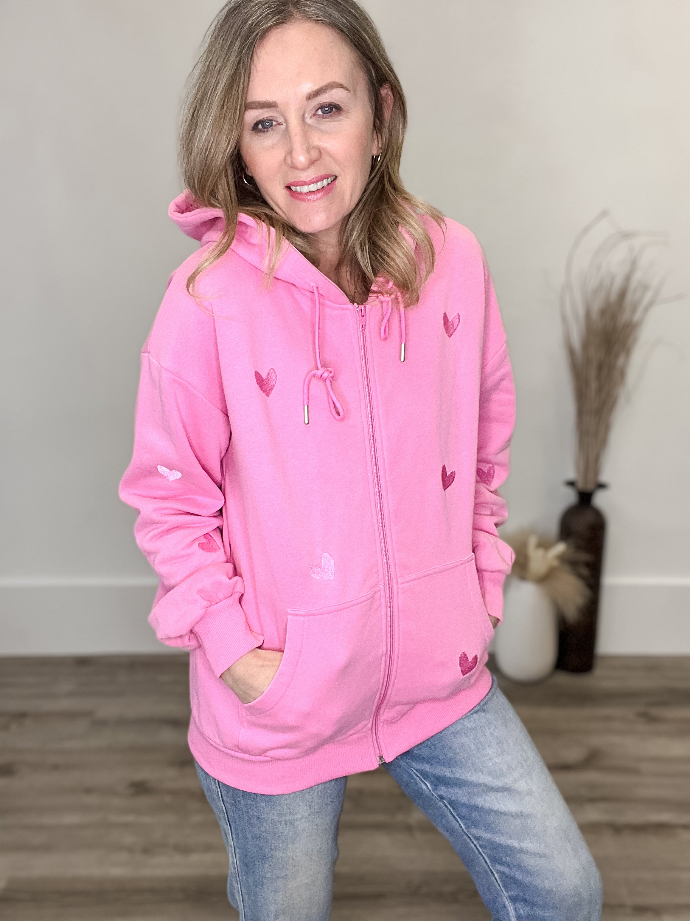 KMV Debbie Girl Pink-Sweater- Hometown Style HTS, women's in store and online boutique located in Ingersoll, Ontario