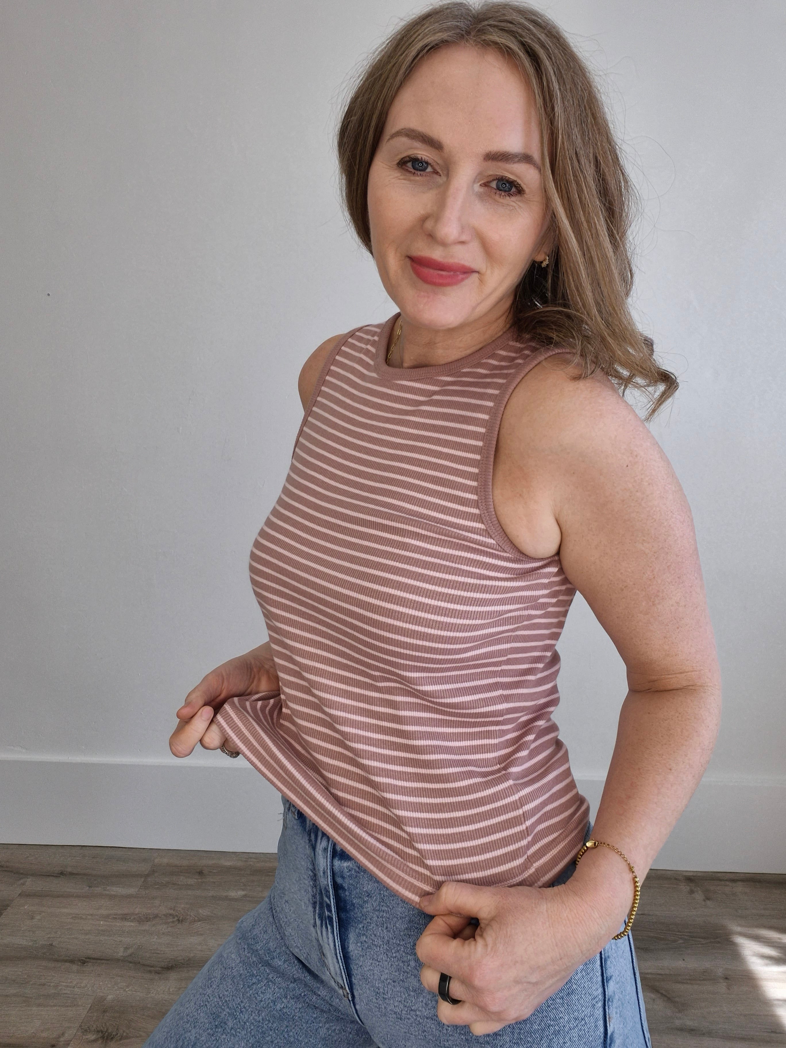 Casual Tank Top - Rose-Casual Tops- Hometown Style HTS, women's in store and online boutique located in Ingersoll, Ontario