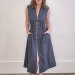 Skye Zip Front Dress - Navy-Casual Dresses- Hometown Style HTS, women's in store and online boutique located in Ingersoll, Ontario