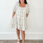 Floral Tiered Puff Sleeve Mini Dress-dress- Hometown Style HTS, women's in store and online boutique located in Ingersoll, Ontario
