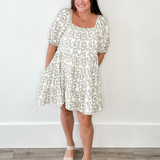 Floral Tiered Puff Sleeve Mini Dress-dress- Hometown Style HTS, women's in store and online boutique located in Ingersoll, Ontario