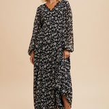 Floral Lace Maxi Dress - Black-dress- Hometown Style HTS, women's in store and online boutique located in Ingersoll, Ontario